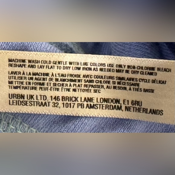 NEW Free People M Terry Sweatpants Joggers Blue Grape Mist NWT - Picture 8 of 8